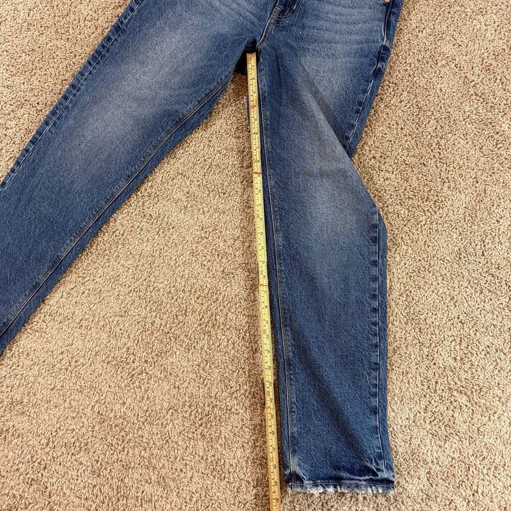 American Eagle Womens High Rise Stretch Jeans Size 6 Medium Wash Raw Hem - Picture 5 of 8